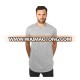 Mens Cool Printed Grey Hip Hop Long Cotton T-shirts